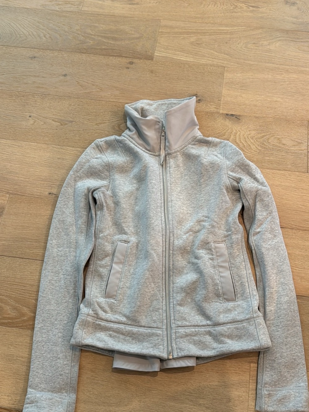 lululemon athletica Light Gray Full-Zip Jacket
